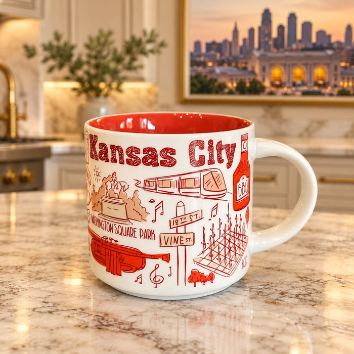 Starbucks Kansas City Been There Series 14 oz Mug Red Interior NWT