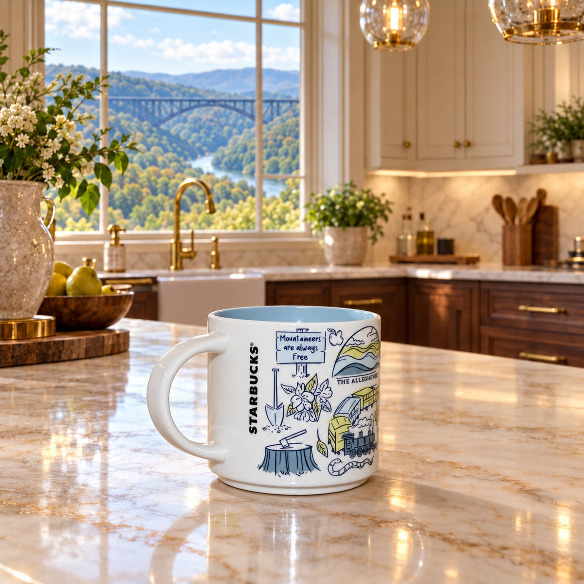 Starbucks West Virginia Been There Series Mug 14oz The Mountain State NWT no BOX