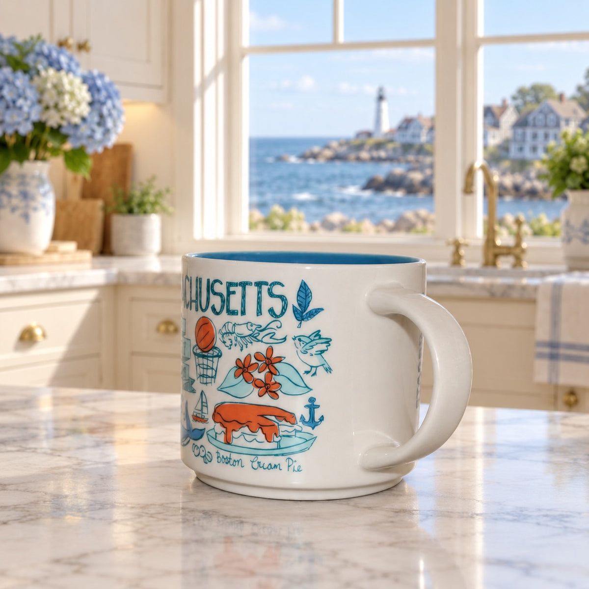Starbucks Been There Series Massachusetts State 14oz Coffee Mug Cup