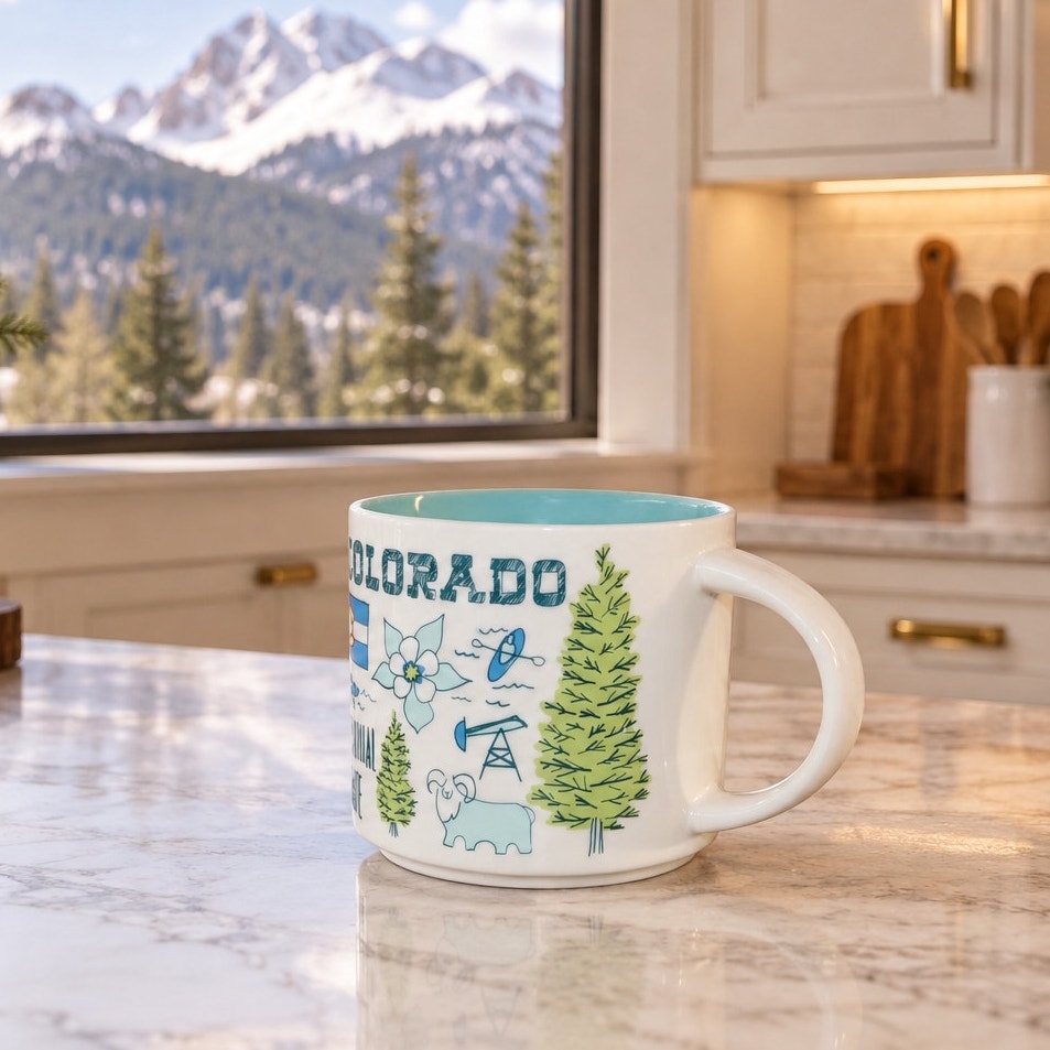 Starbucks Colorado Been There Mug Across the Globe 14 oz Coffee Cup EUC
