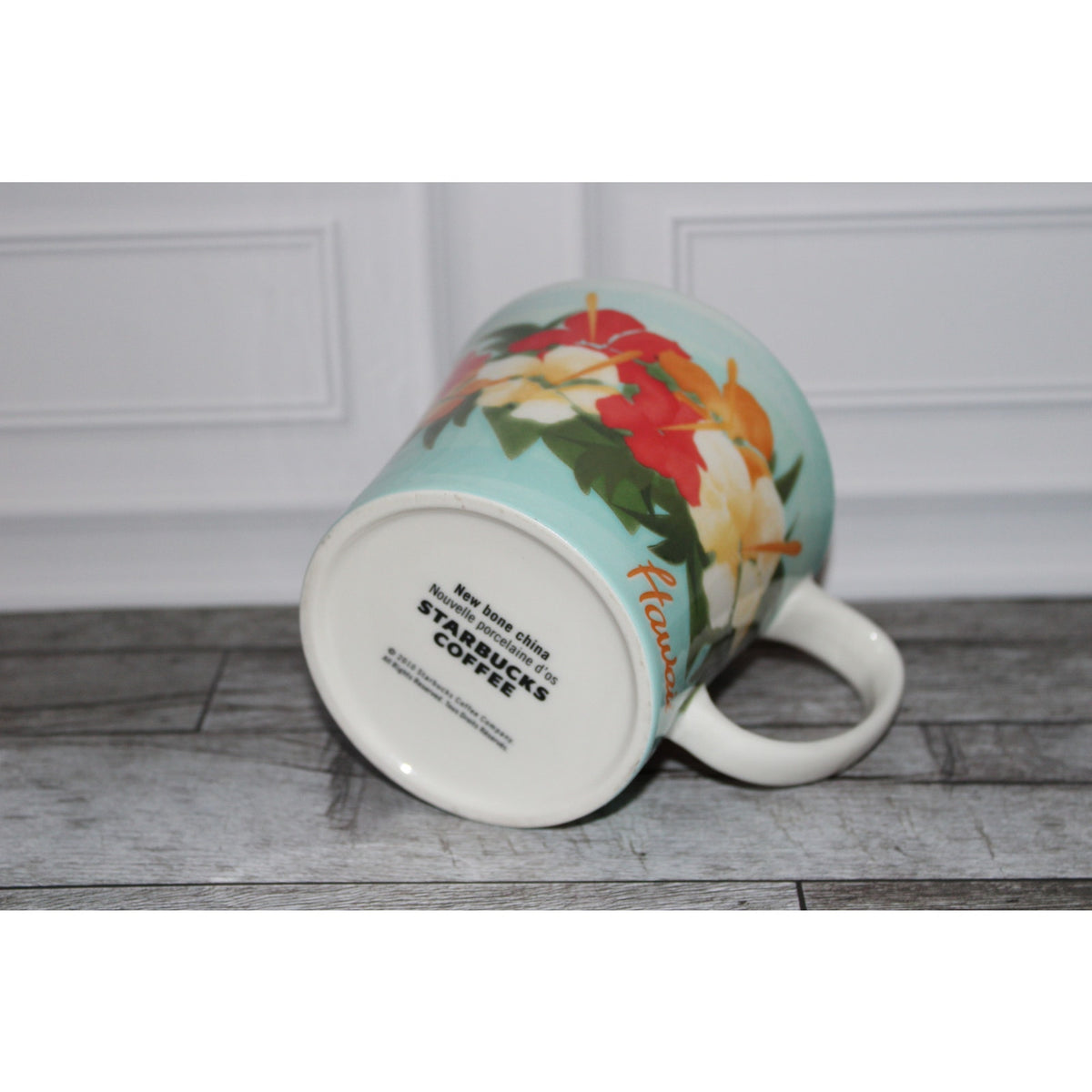 Starbucks Hawaii Hibiscus Flowers New Bone China Coffee Mug Tropical Cup