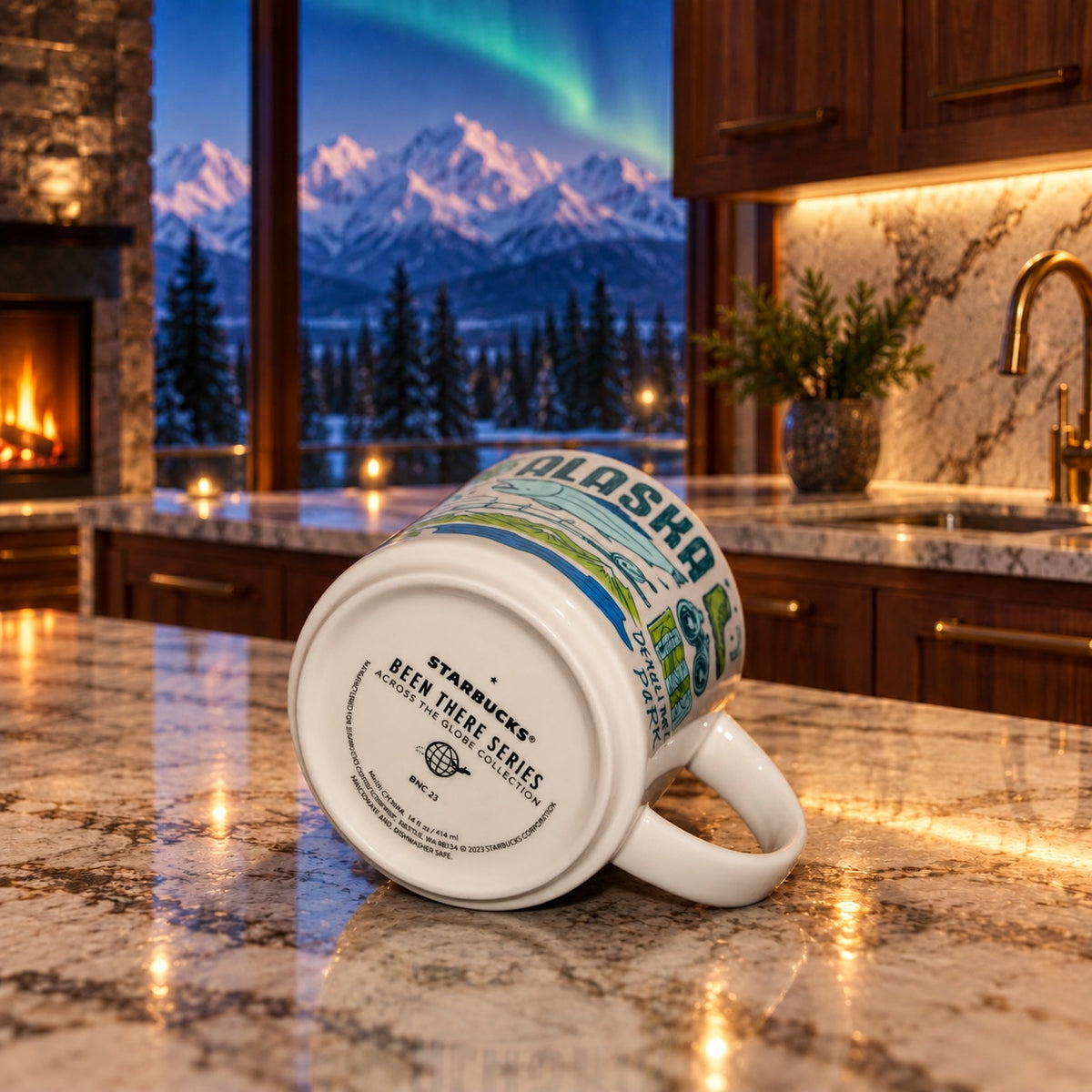 Starbucks Alaska Been There Series BTS 14oz Coffee Mug Cup EUC