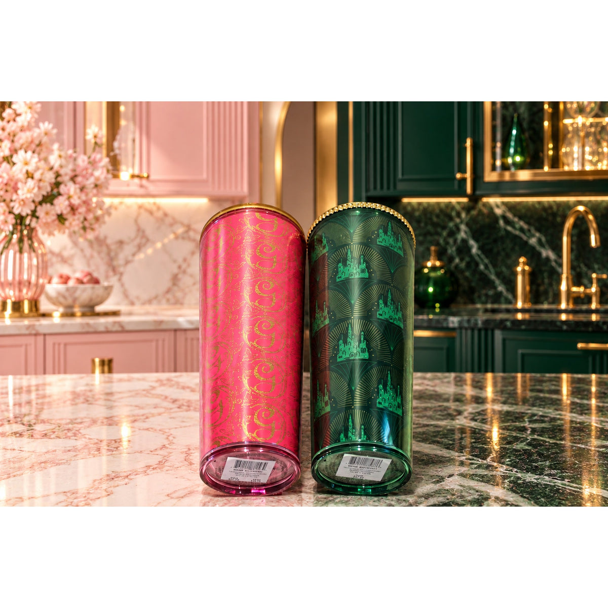 Starbucks Wicked Glinda Elphaba 24oz Cold Cup Tumbler Set of 2 NWT