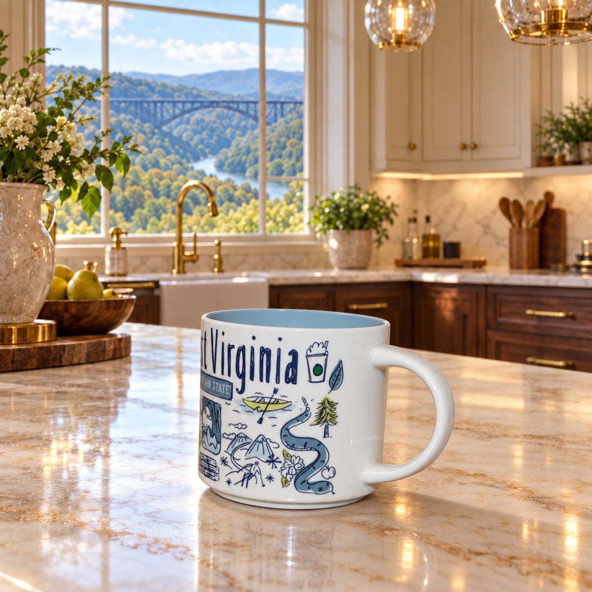 Starbucks West Virginia Been There Series Mug 14oz The Mountain State NWT no BOX