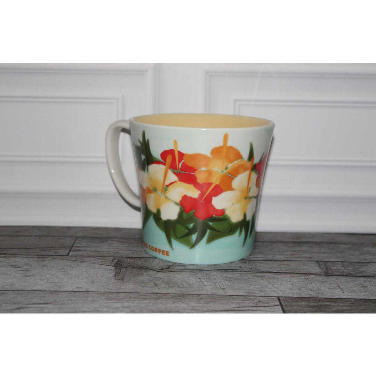 Starbucks Hawaii Hibiscus Flowers New Bone China Coffee Mug Tropical Cup