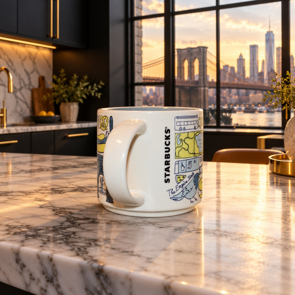 Starbucks New York City 5 Boroughs Been There Series 14oz Mug EUC