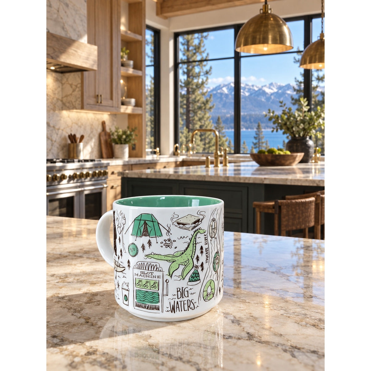 Starbucks Lake Tahoe Been There Series 14 Oz Coffee Mug Cup BTS EUC