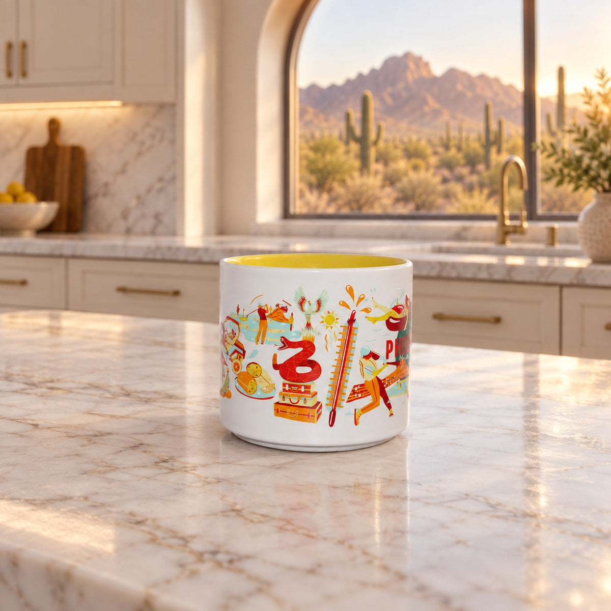 Starbucks Phoenix Discovery Series 14oz Coffee Mug Arizona Desert EUC