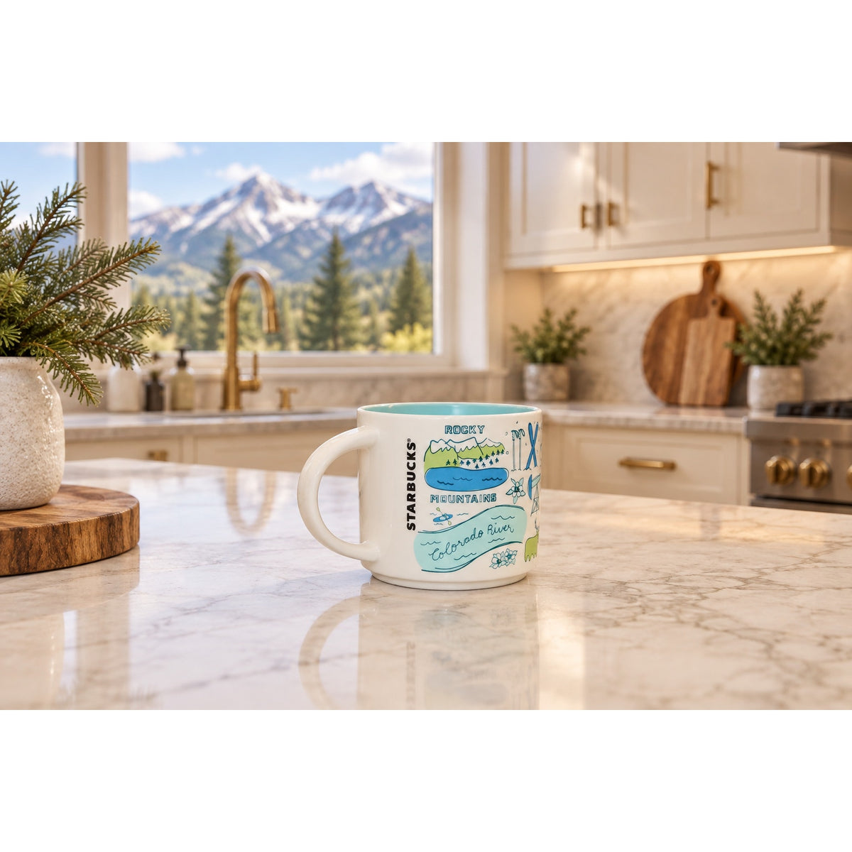 Starbucks Colorado Been There Mug Across the Globe 14 oz Coffee Cup EUC