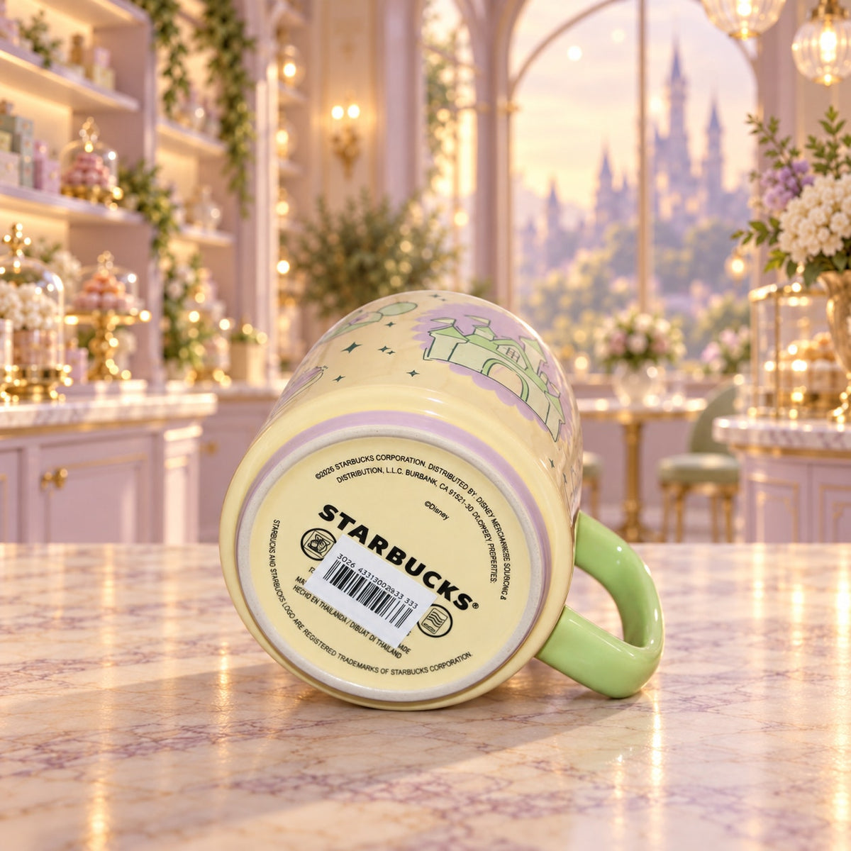 Disney Parks Starbucks 2026 Summertime Castle Matcha Lavender Mug NEW 14oz