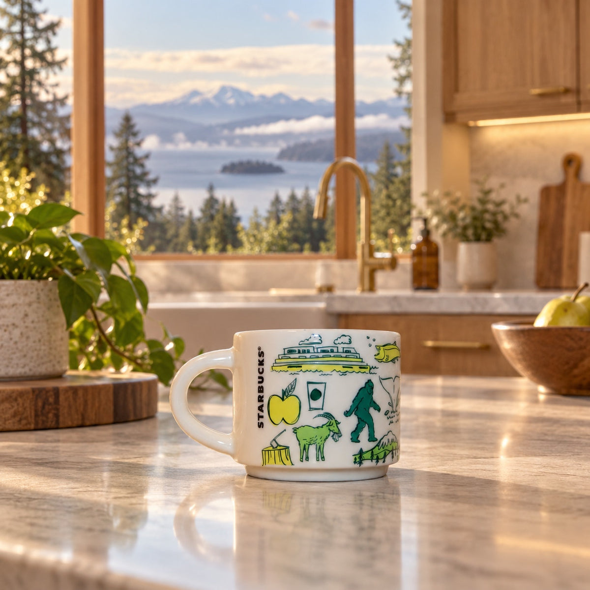 Starbucks Washington Been There Demitasse Mug 2oz Evergreen State