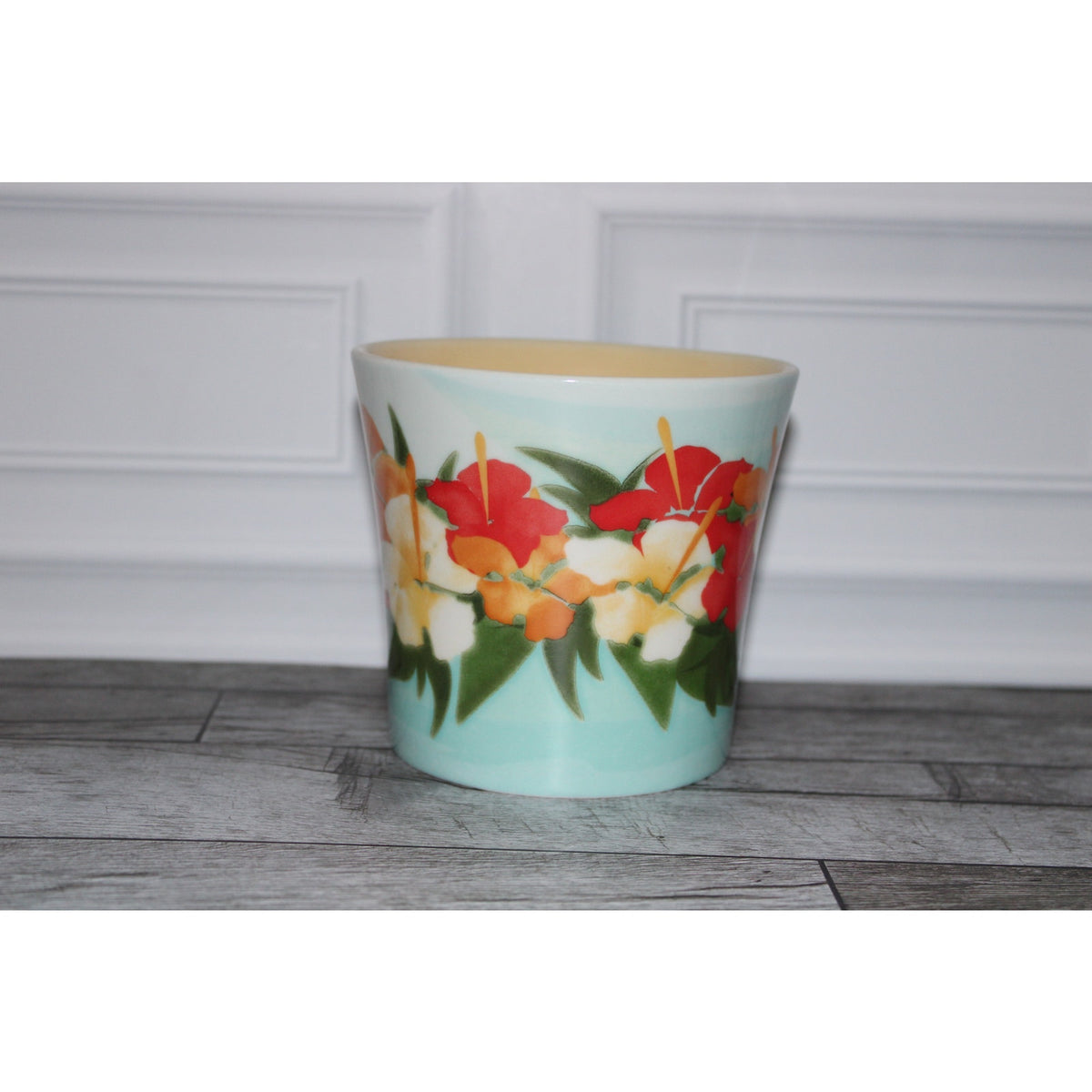 Starbucks Hawaii Hibiscus Flowers New Bone China Coffee Mug Tropical Cup