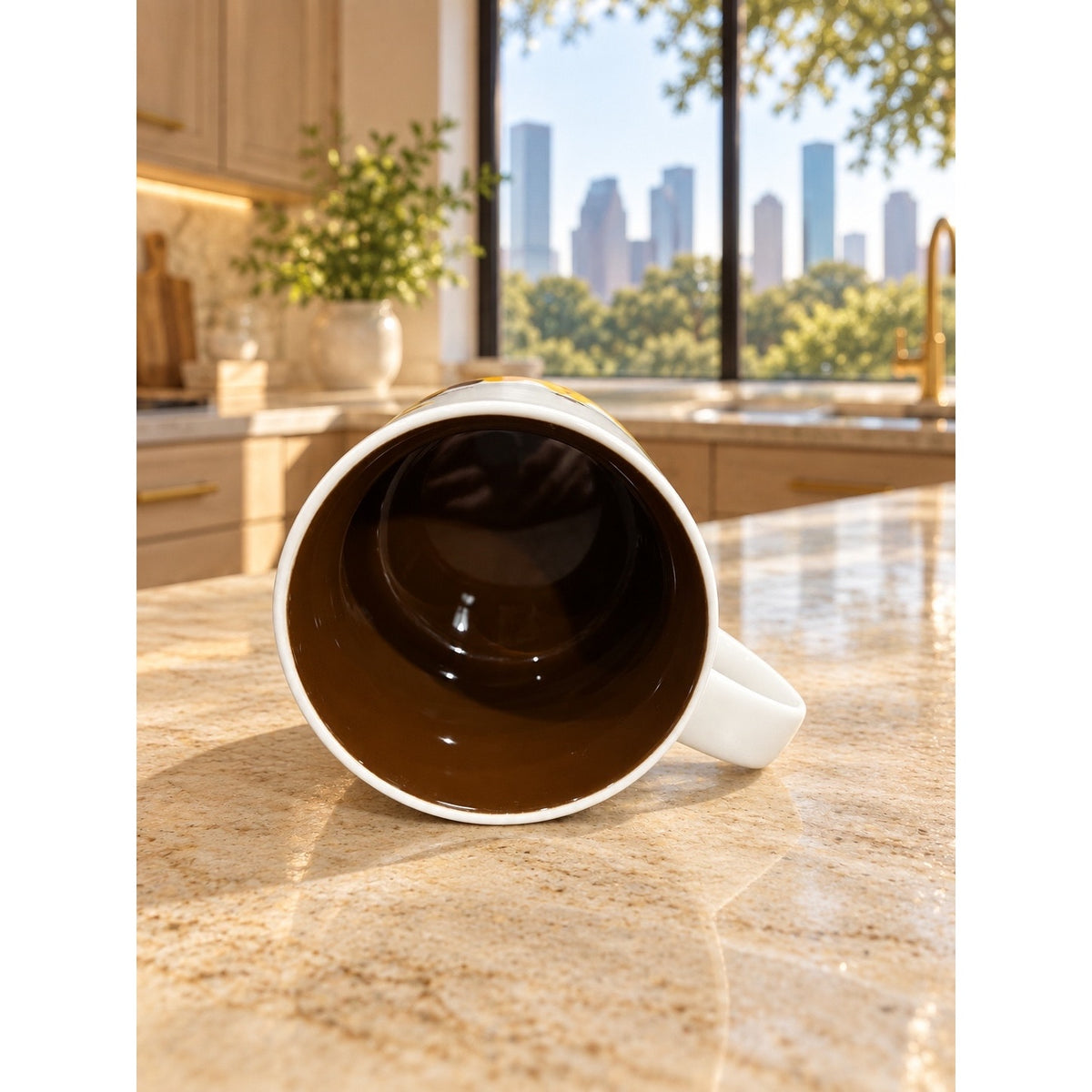 Starbucks Houston You Are Here Series Mug 14 oz Brown Interior