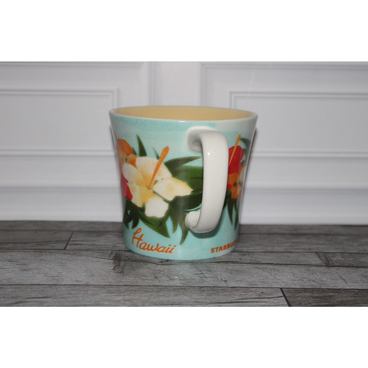 Starbucks Hawaii Hibiscus Flowers New Bone China Coffee Mug Tropical Cup