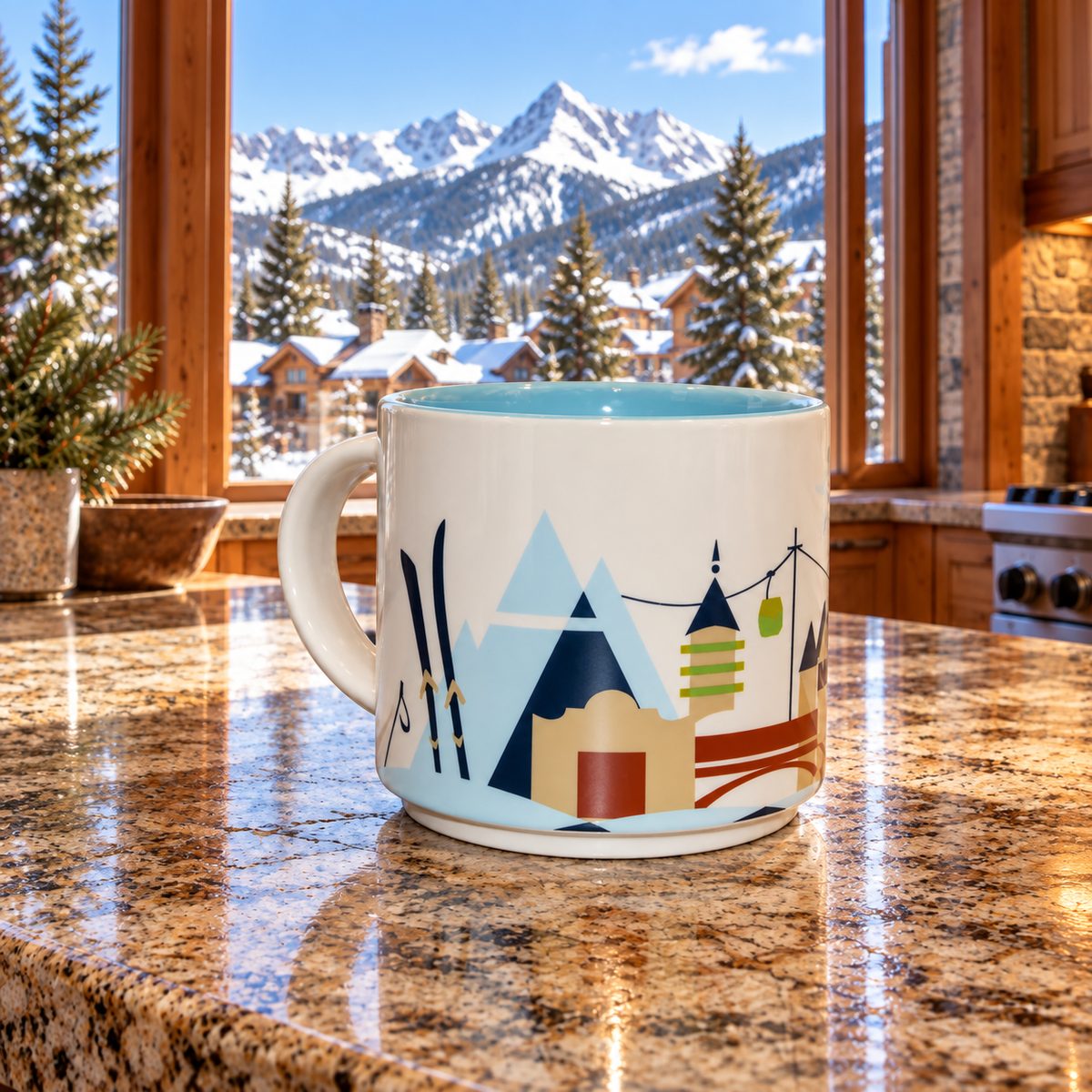 Starbucks Vail Colorado You Are Here 14 oz Coffee Mug Ski Resort YAH