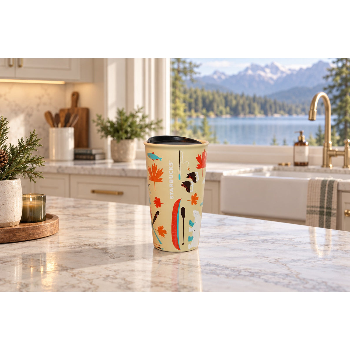 Starbucks Canada Ceramic Tumbler 12oz EUC