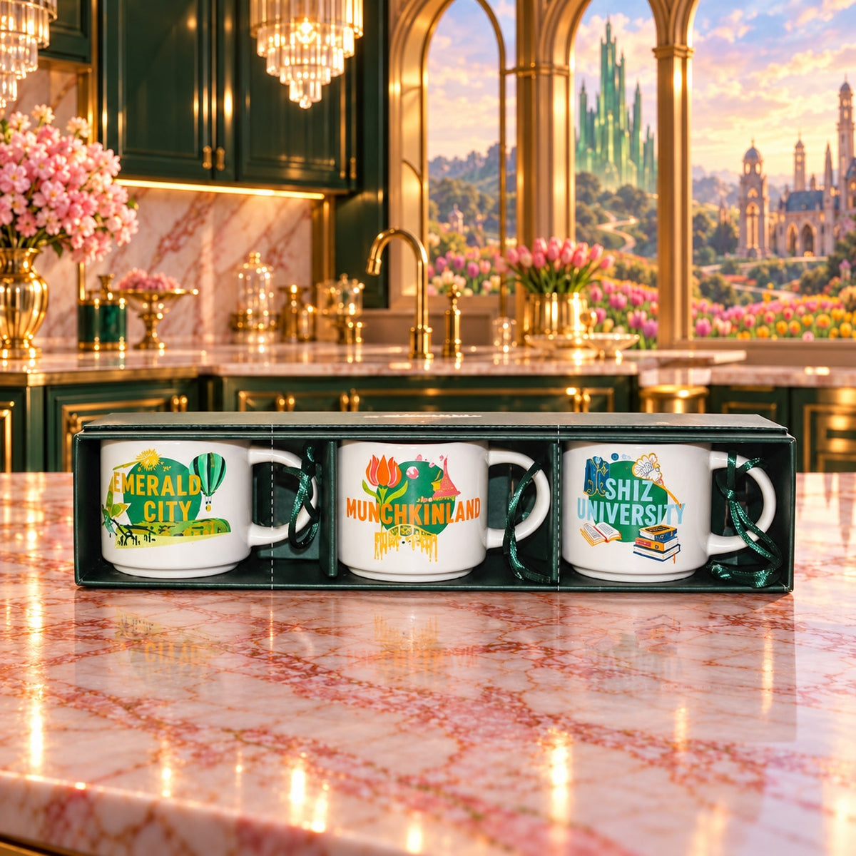 Universal Studios Wicked Starbucks Discovery Series 3 Mini Mug 2 Oz Ornament Set
