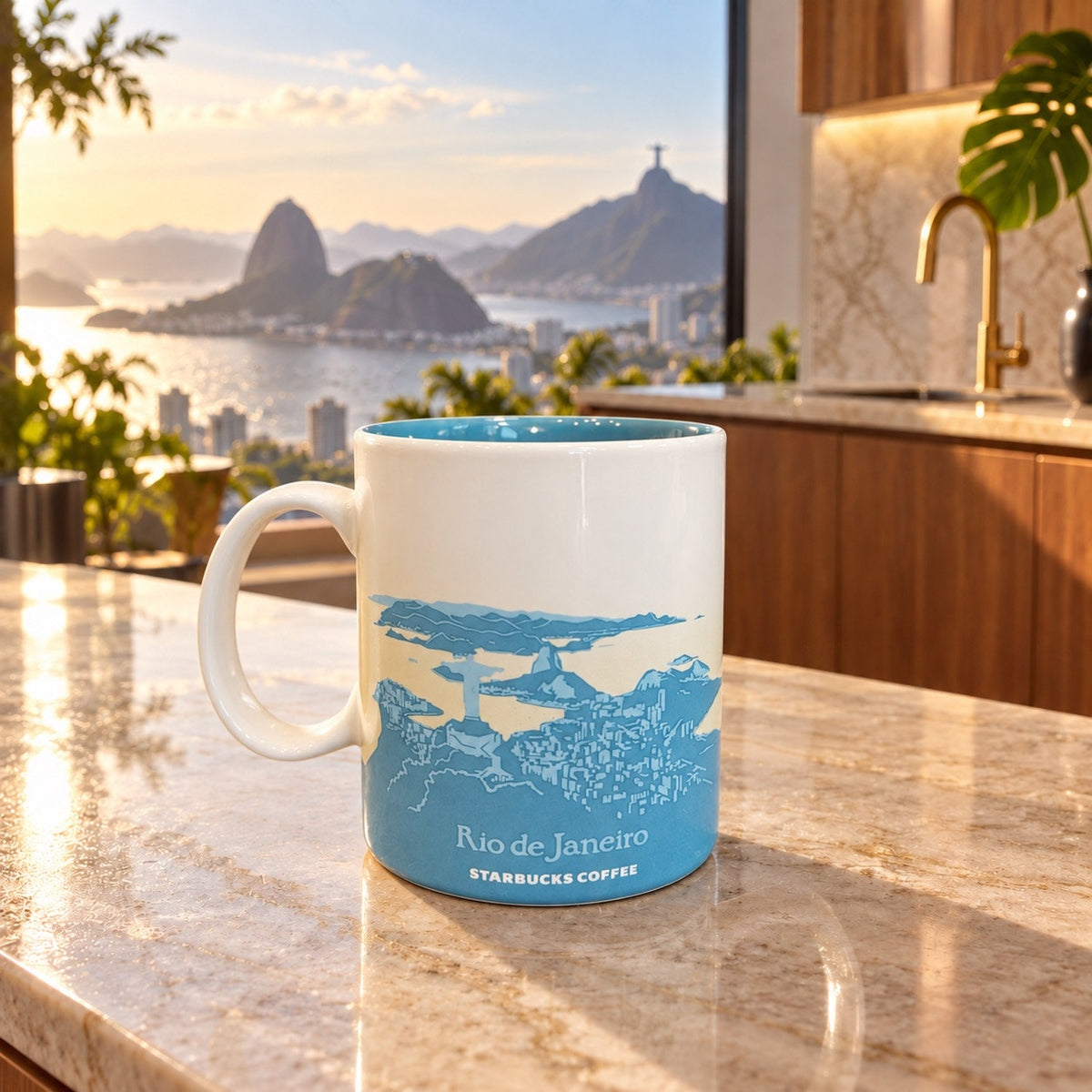 Starbucks Rio de Janeiro Global Icon City Mug 16 Oz Brazil 2010 Collector