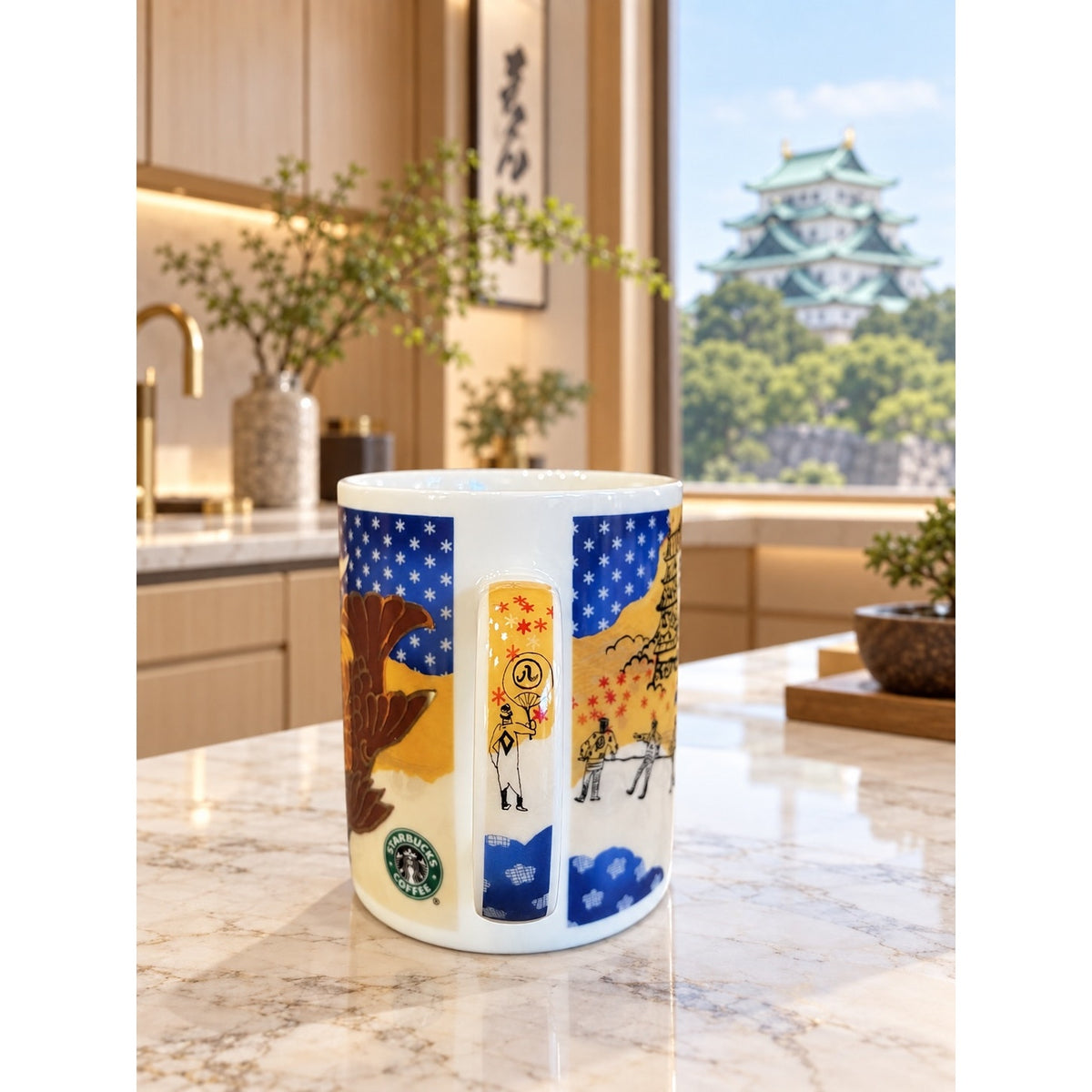 Starbucks Nagoya Japan 2012 City Mug Shachihoko Castle Made in Japan