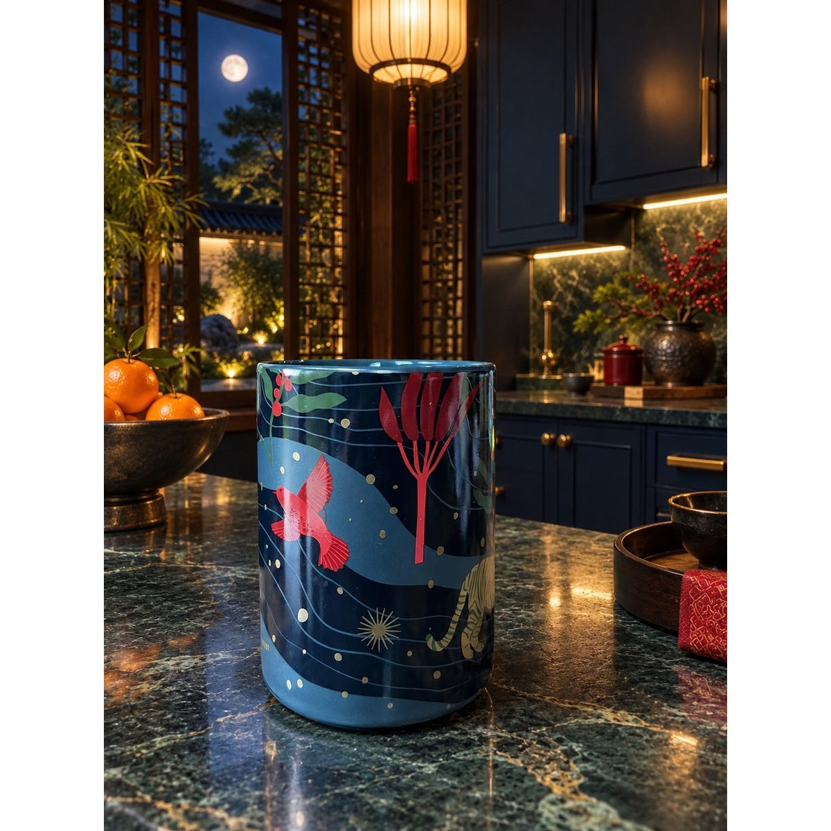 Starbucks Reserve Fable Tiger Bird Black Gold Ceramic Mug 12 Oz 2021