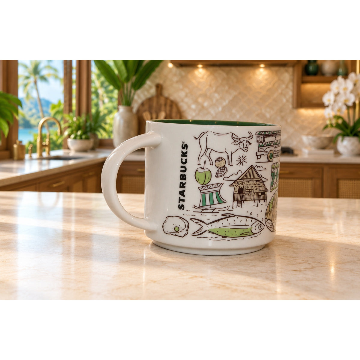Starbucks Philippines Been There Series 14oz Ceramic Coffee Mug EUC
