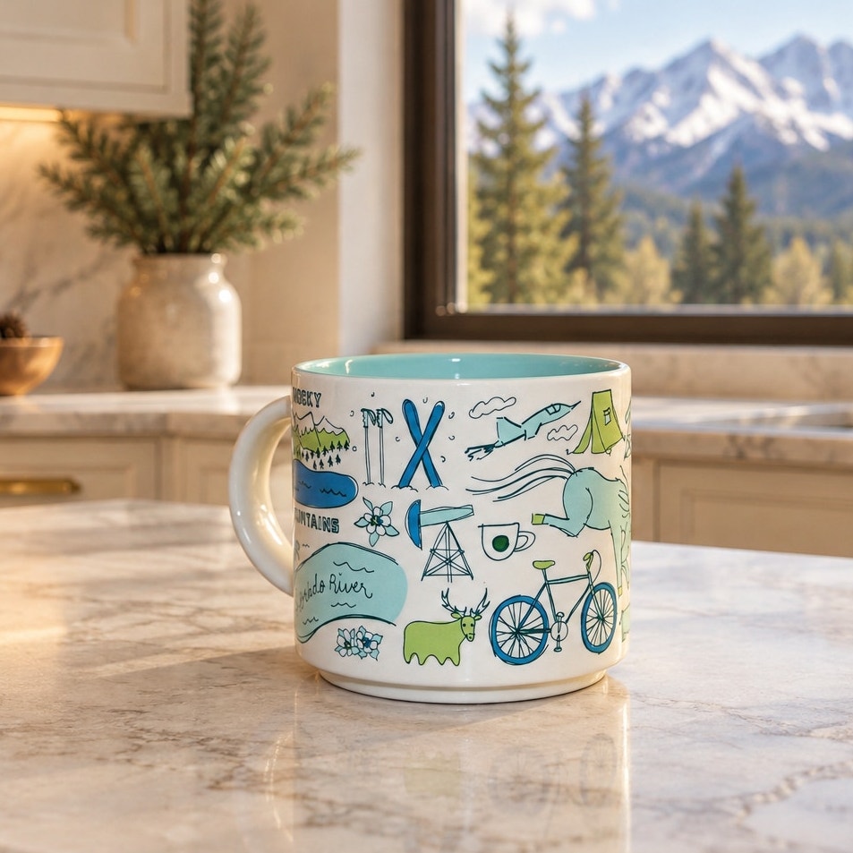 Starbucks Colorado Been There Mug Across the Globe 14 oz Coffee Cup EUC
