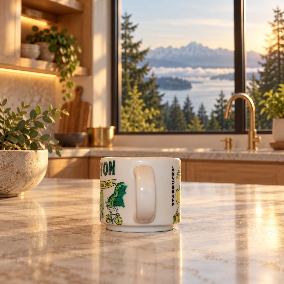 Starbucks Washington Been There Demitasse Mug 2oz Evergreen State