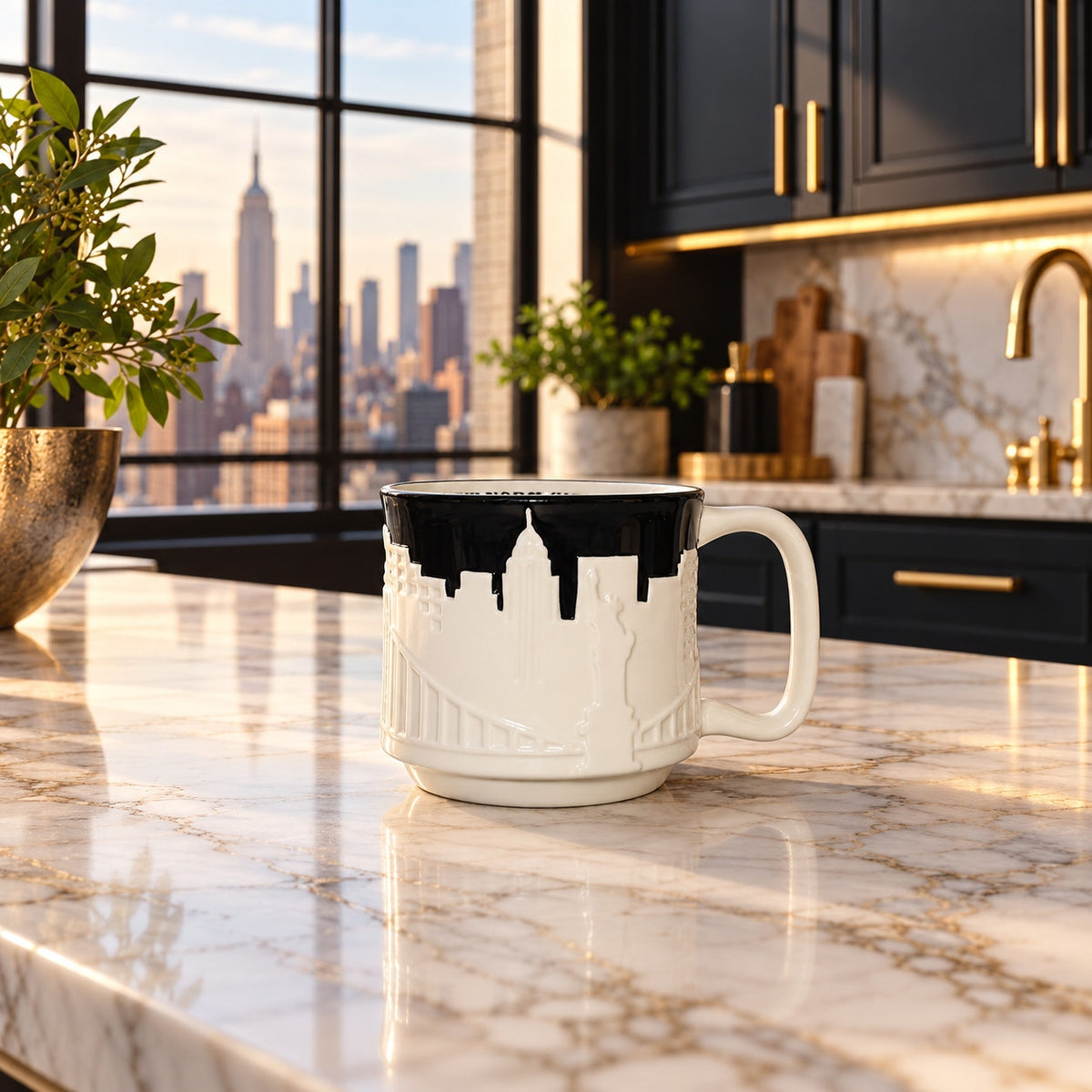 Starbucks New York City Skyline 3D Taxi Bone China Collectors Series Mug