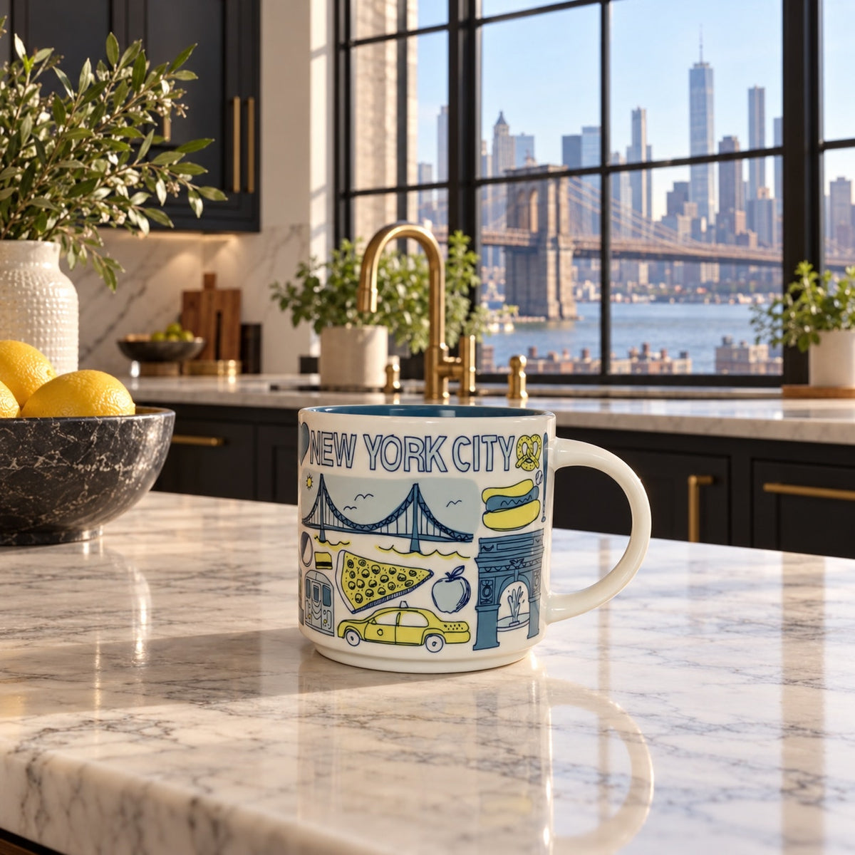 Starbucks New York City 5 Boroughs Been There Series 14oz Mug EUC