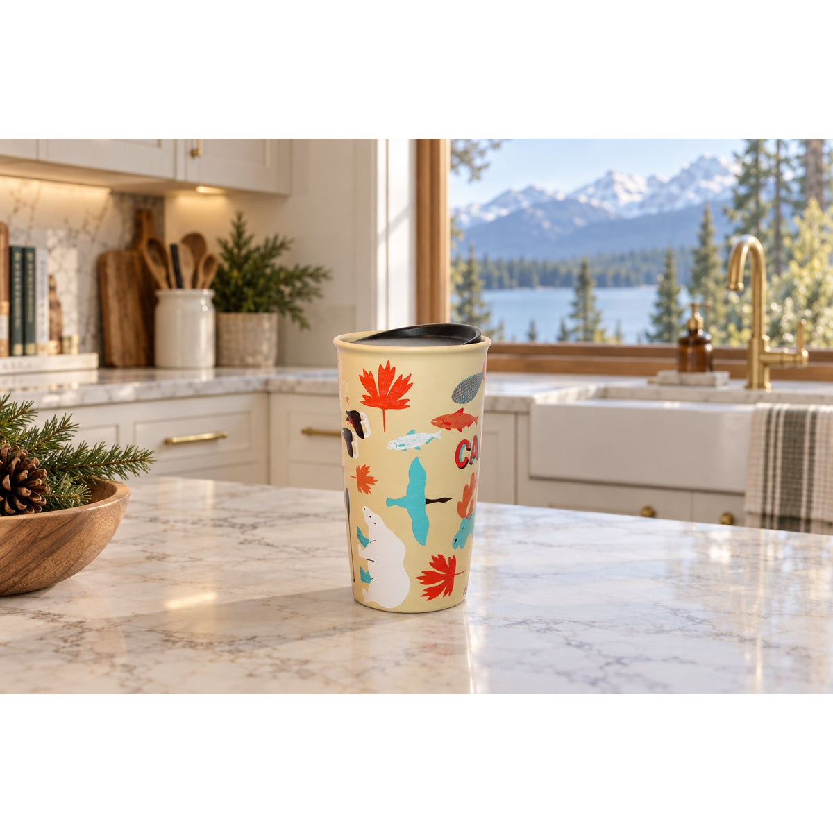 Starbucks Canada Ceramic Tumbler 12oz EUC