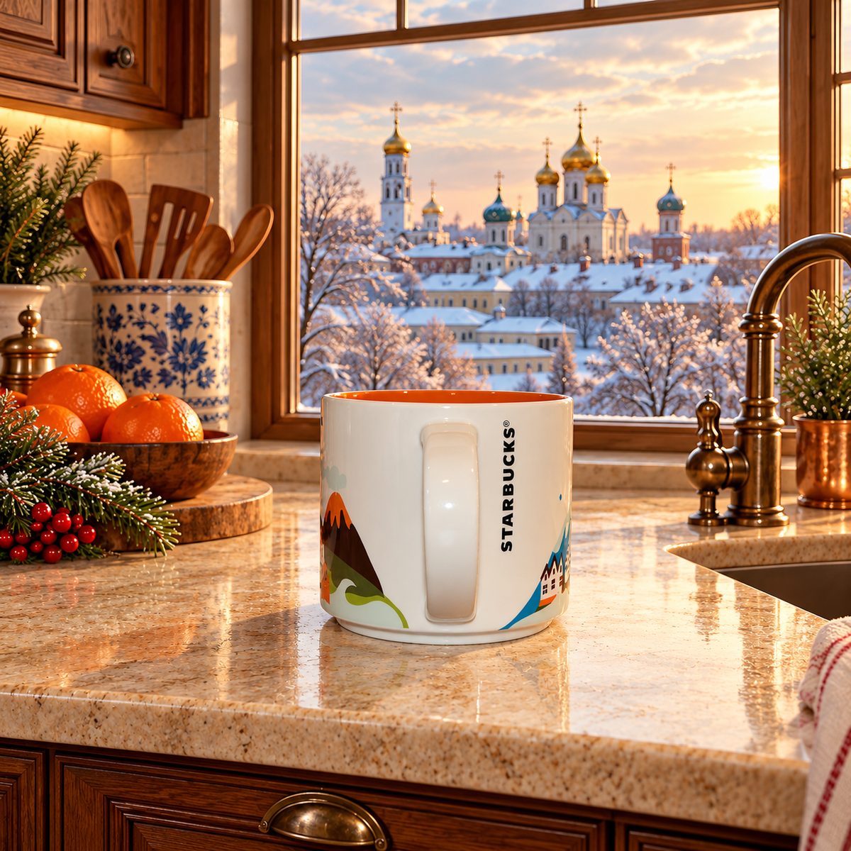 Starbucks Russia You Are Here Collection Mug 14oz Coffee Mug RARE