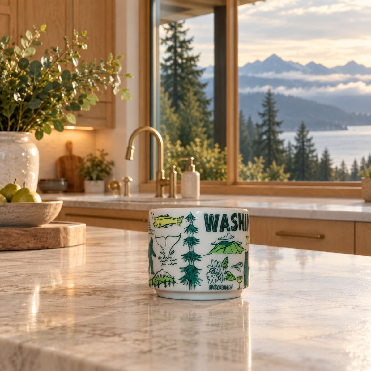 Starbucks Washington Been There Demitasse Mug 2oz Evergreen State