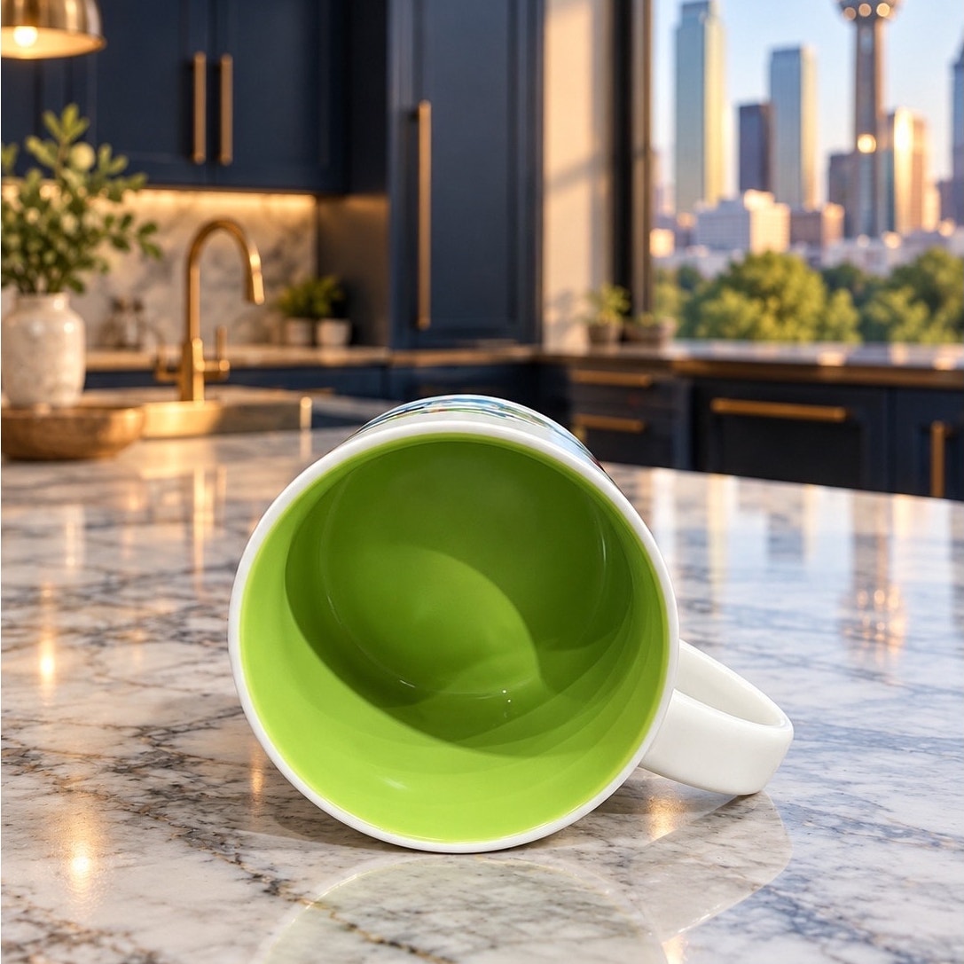 Starbucks Dallas Discovery Series Mug 14 oz Green Interior