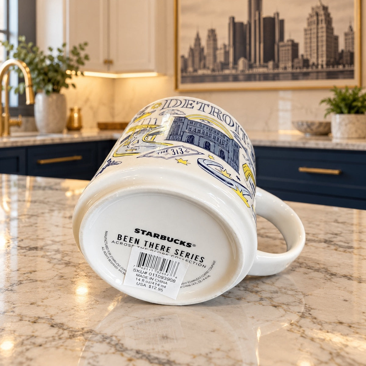 Starbucks Detroit Been There Series Coffee Mug 14 oz Michigan NWT no Box