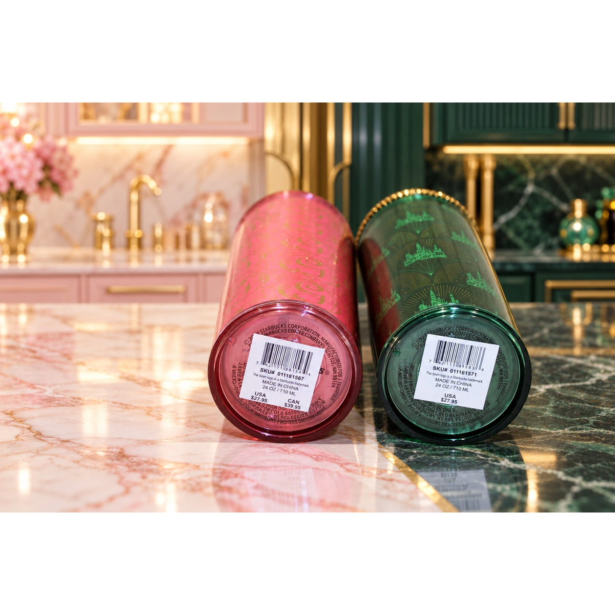 Starbucks Wicked Glinda Elphaba 24oz Cold Cup Tumbler Set of 2 NWT