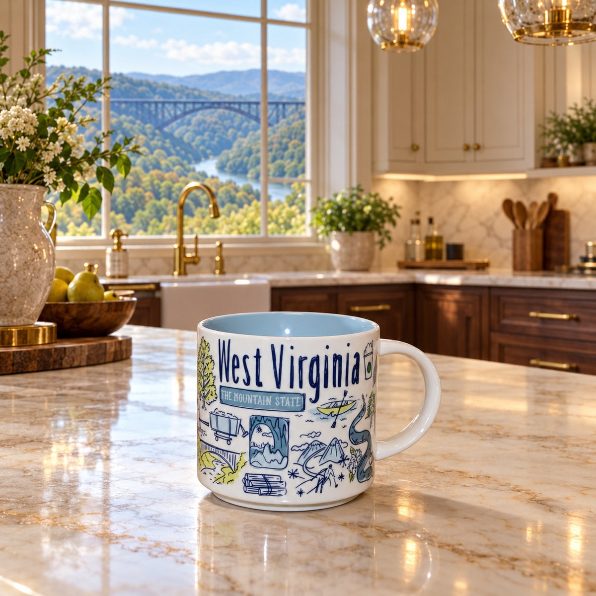 Starbucks West Virginia Been There Series Mug 14oz The Mountain State NWT no BOX