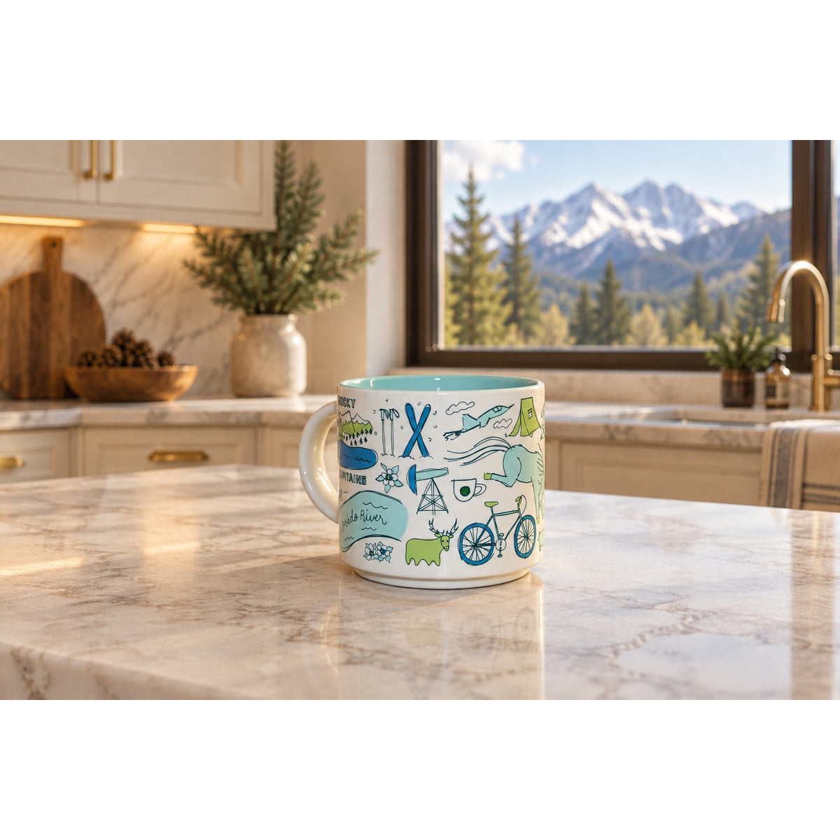 Starbucks Colorado Been There Mug Across the Globe 14 oz Coffee Cup EUC