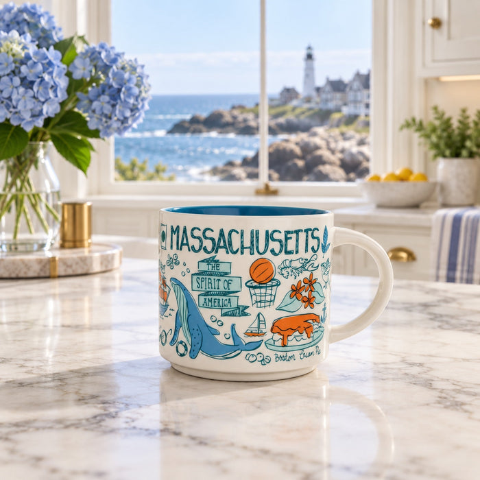 Starbucks Been There Series Massachusetts State 14oz Coffee Mug Cup