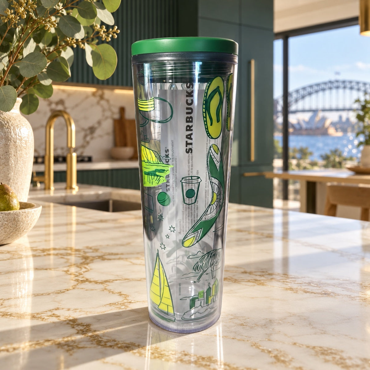 Starbucks - AUSTRALIA - BEEN THERE 16oz Plastic Tumbler NWT
