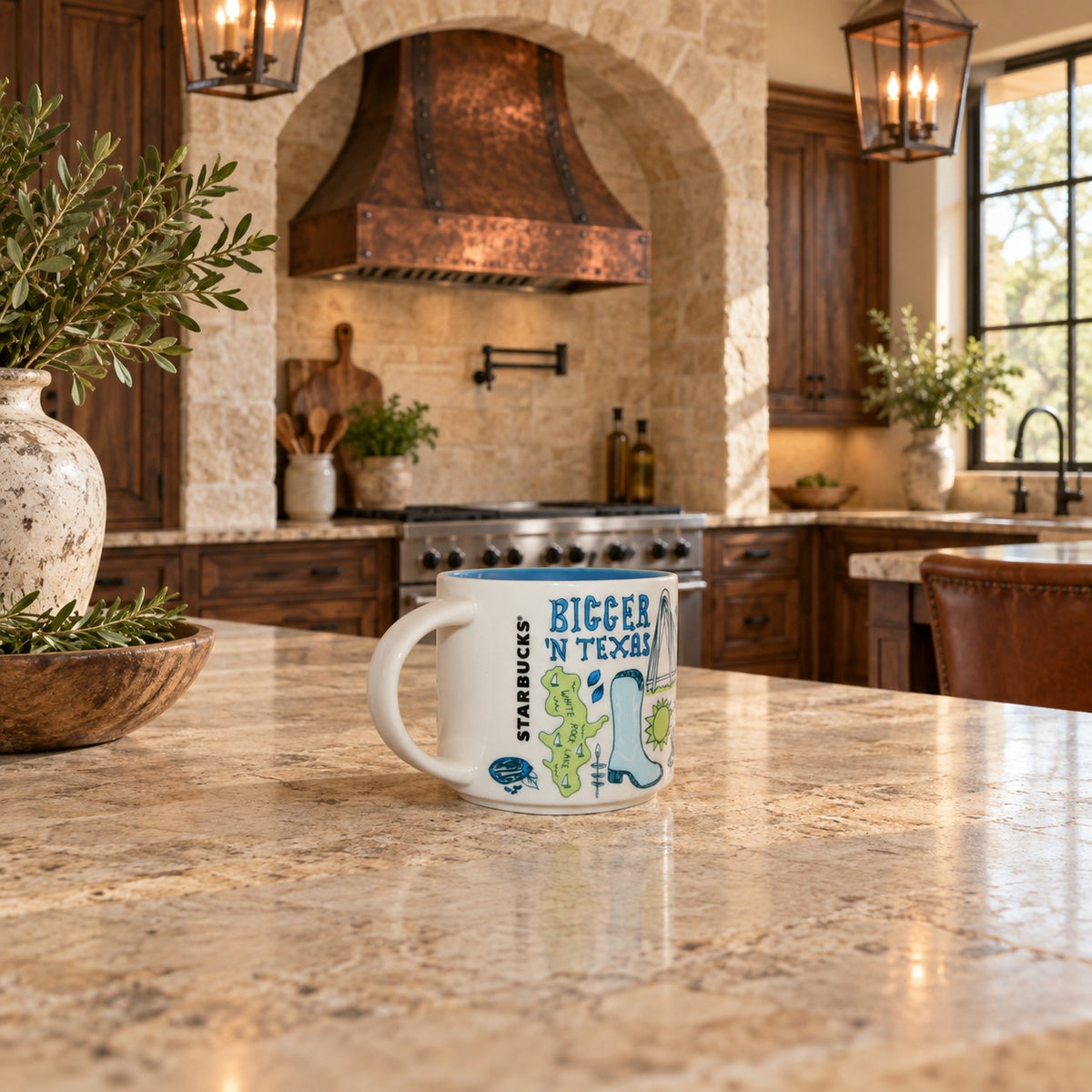 Starbucks Texas Been There Series Blue V3 Mug 14oz Rare HTF