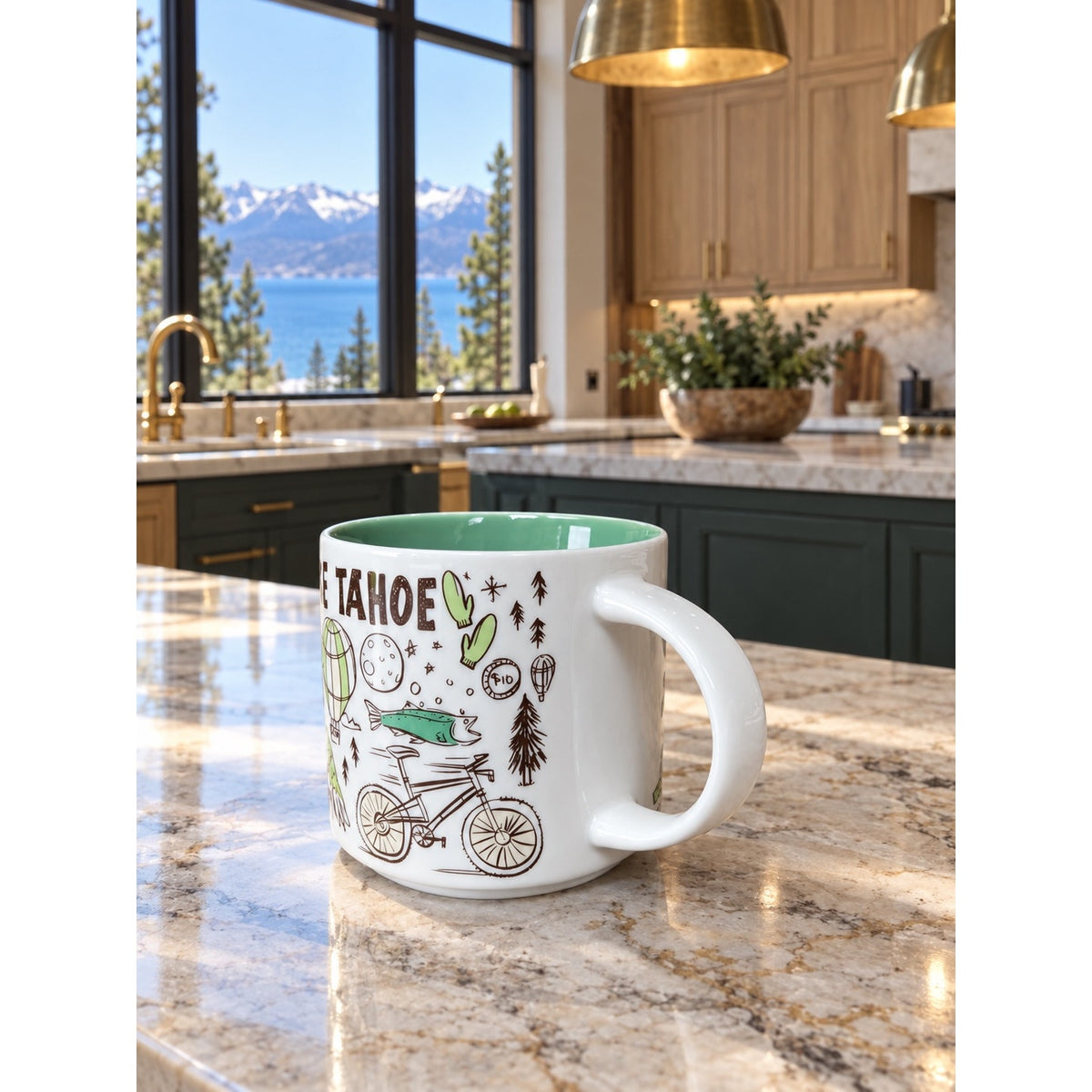 Starbucks Lake Tahoe Been There Series 14 Oz Coffee Mug Cup BTS EUC