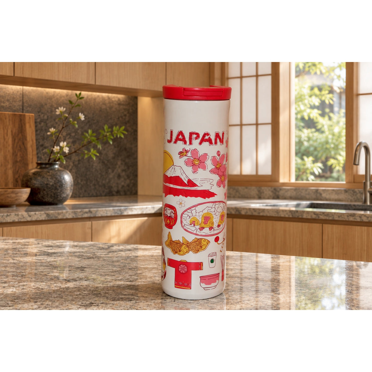 Starbucks Japan Been There Series 16 oz Travel Tumbler w/ Lid Sakura