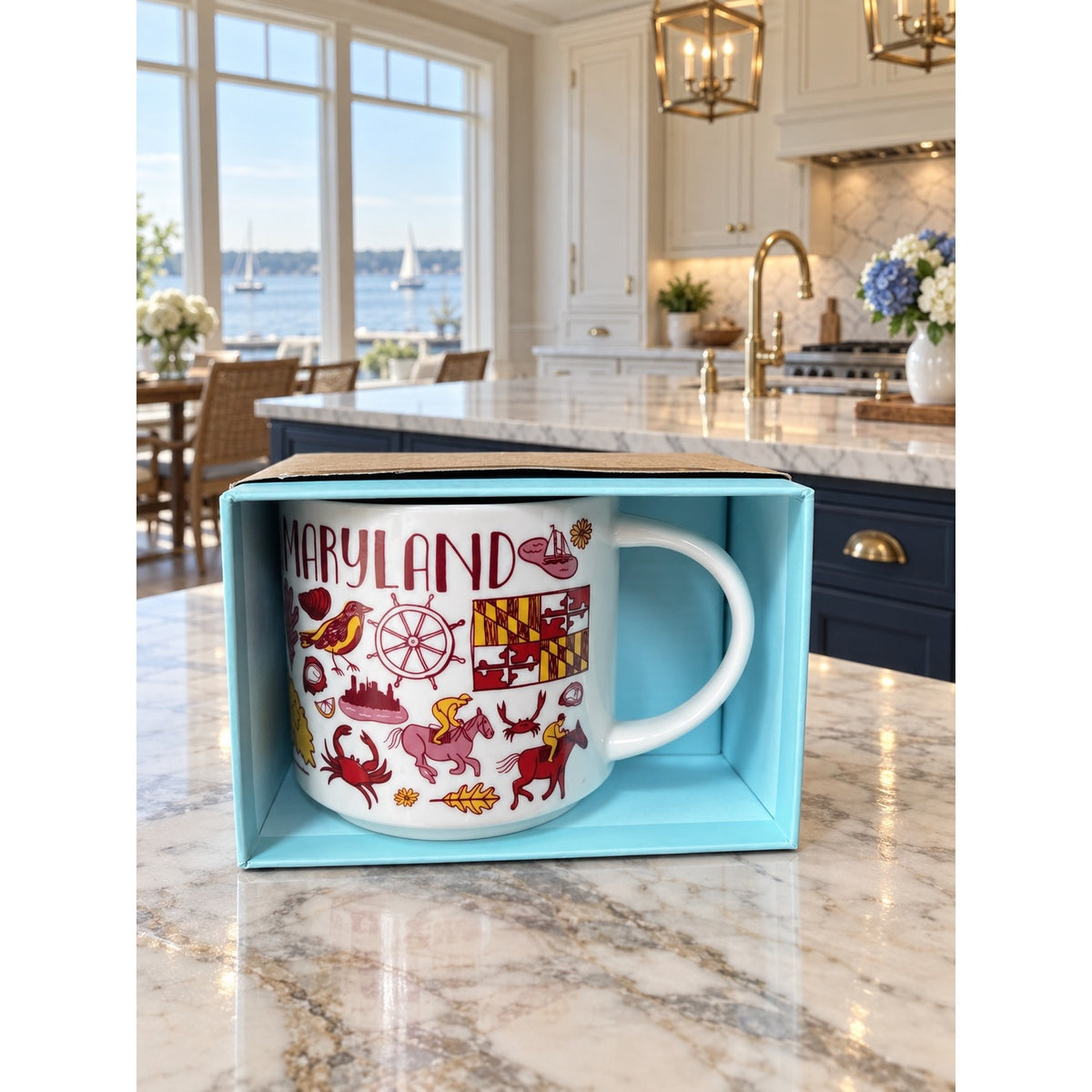 Starbucks Maryland Been There Series Ceramic Coffee Mug 14 Oz With Box