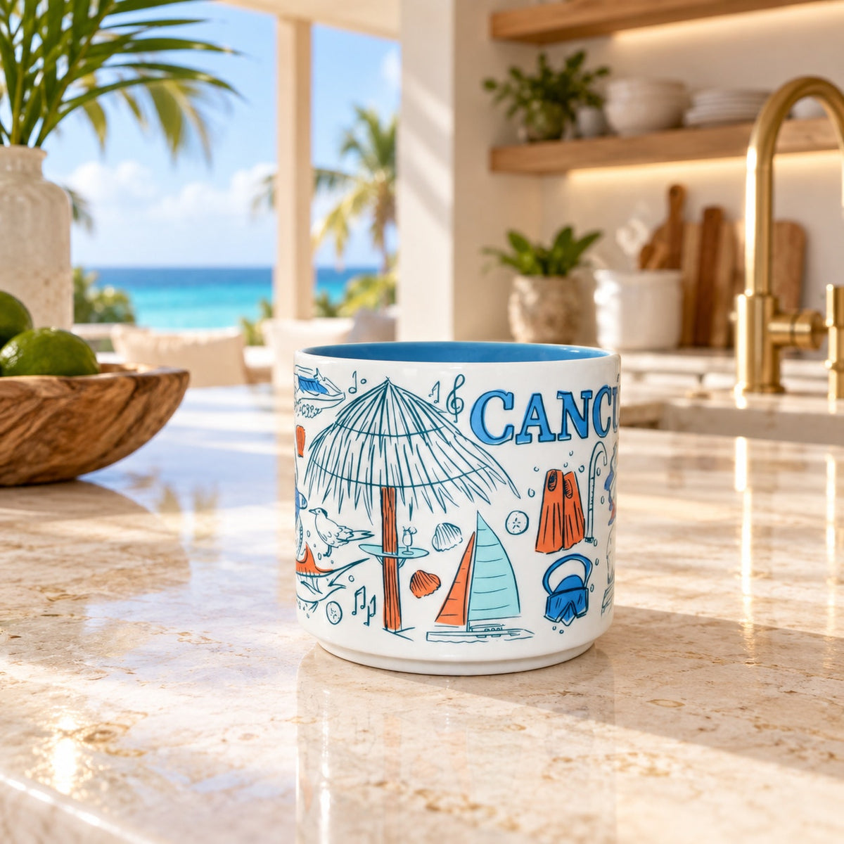Cancun Mexico Starbucks Been There Mug 14oz Travel City Collectible EUC