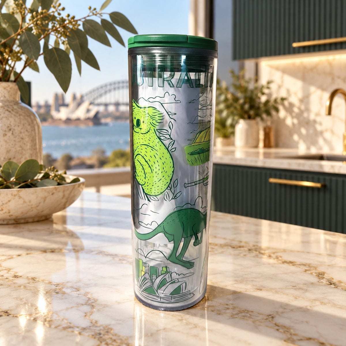 Starbucks - AUSTRALIA - BEEN THERE 16oz Plastic Tumbler NWT