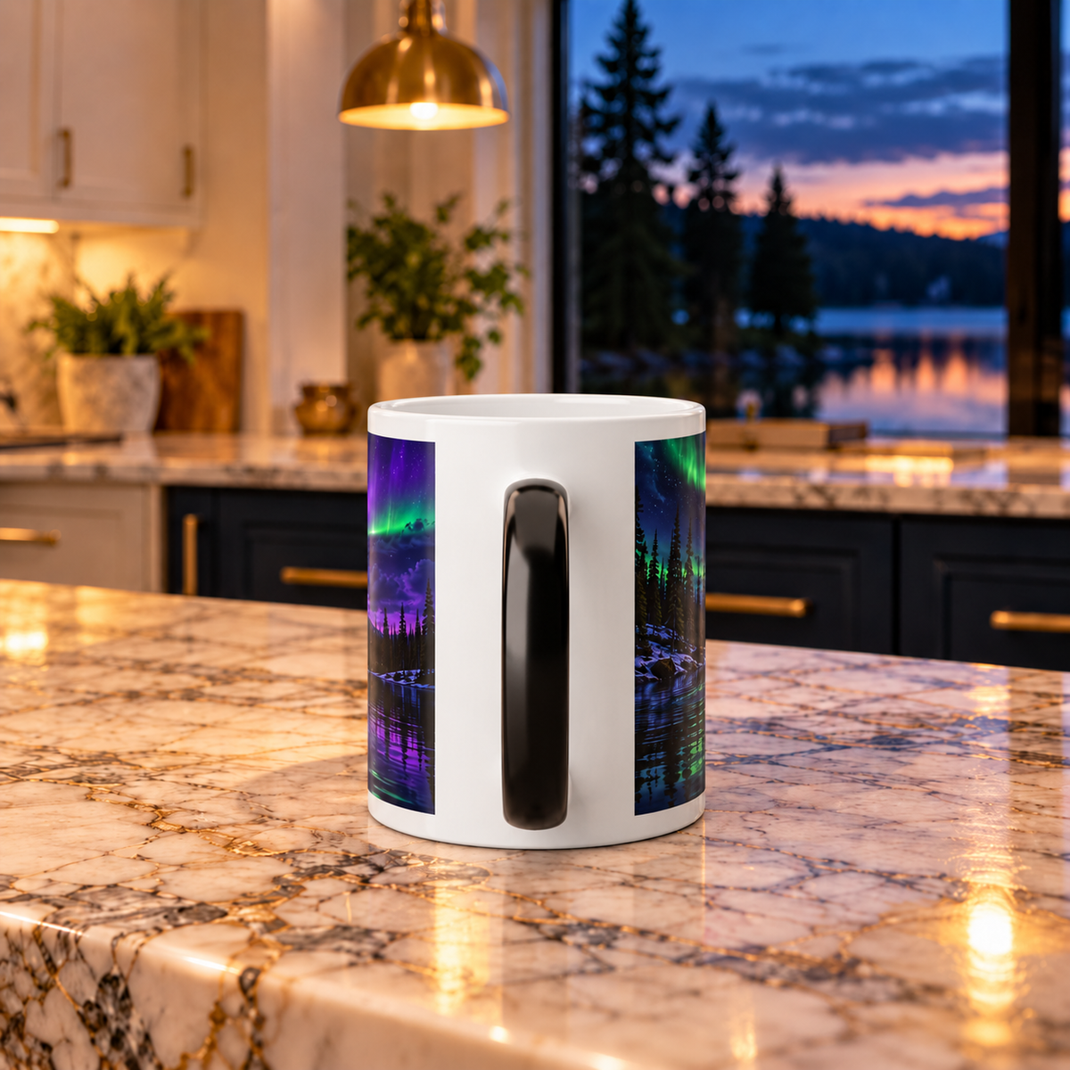 Aurora Moose Color-Changing Mug — 11oz Heat Sensitive Coffee Cup