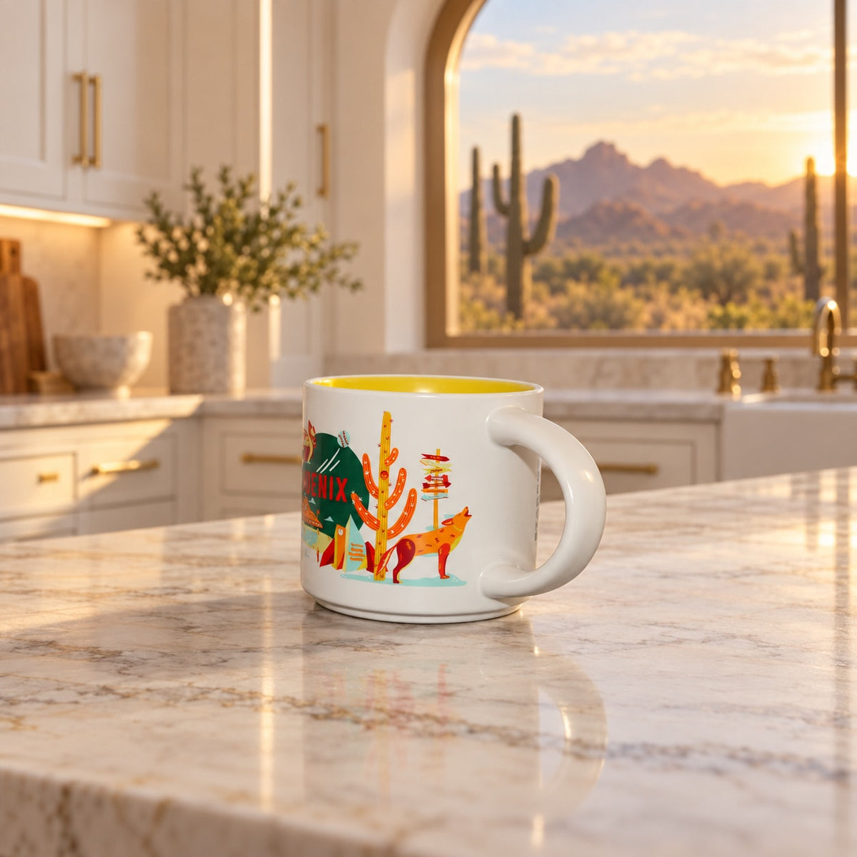 Starbucks Phoenix Discovery Series 14oz Coffee Mug Arizona Desert EUC