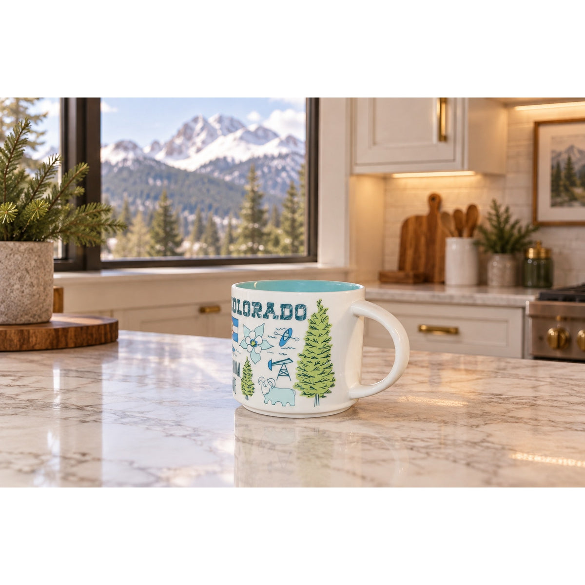 Starbucks Colorado Been There Mug Across the Globe 14 oz Coffee Cup EUC