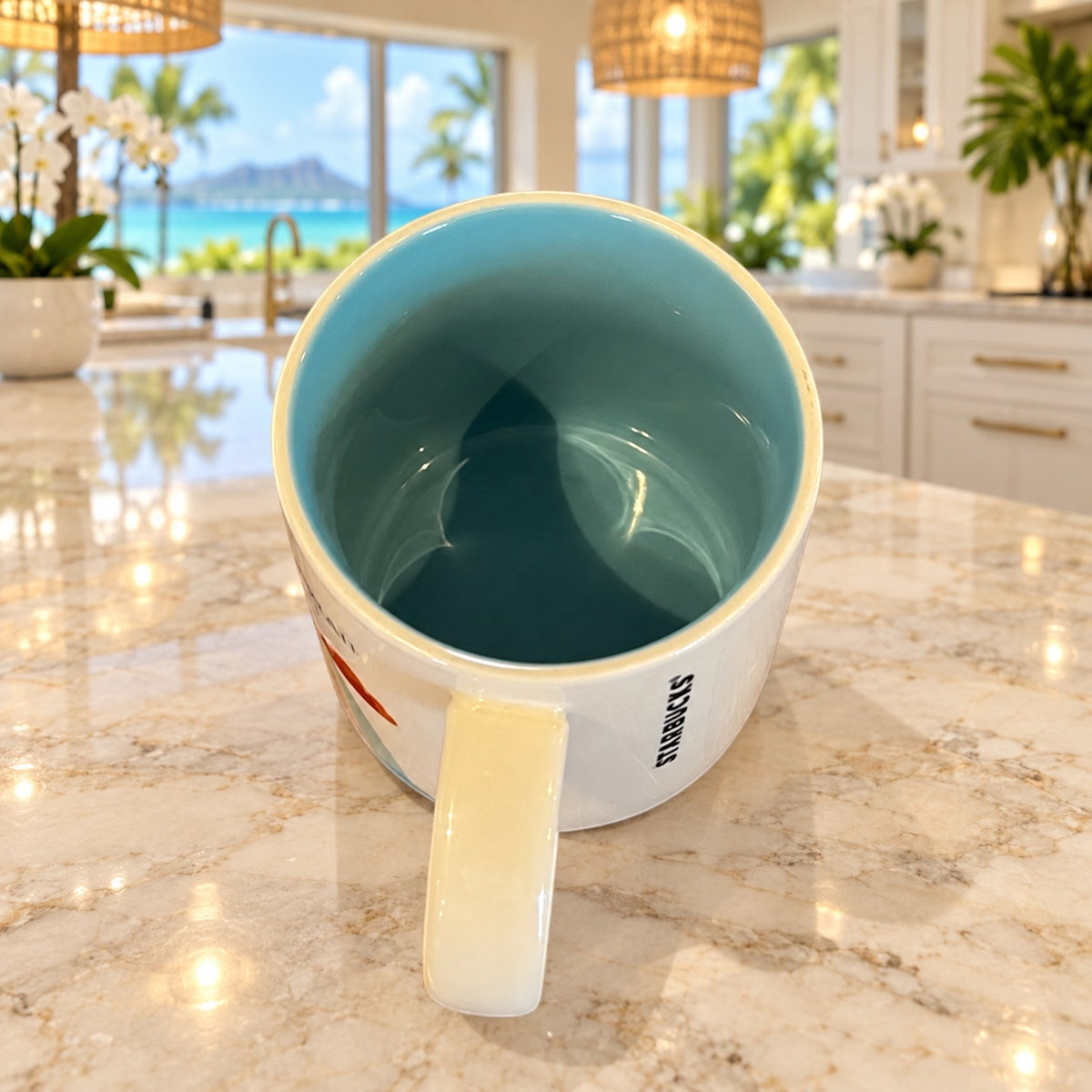 Starbucks Hawaii You Are Here Mug 14oz Coffee Cup Tropical Island