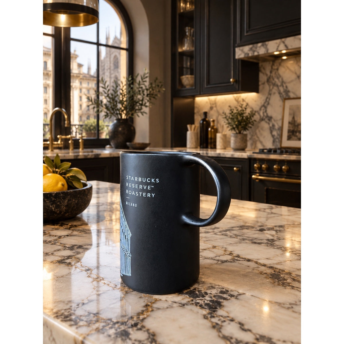 Starbucks Reserve Roastery Milano Italy Black Ceramic Mug 10 Oz